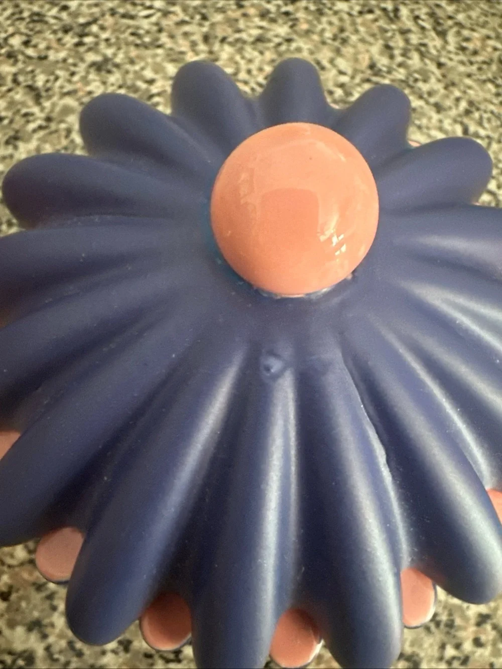 Anthropologie Freya Ceramic Trinket Shell Inspired Dish With Lid Purple
